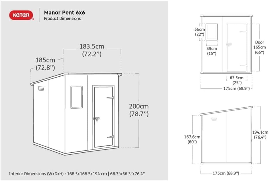 Pakevo™ | 6x4ft Resin Outdoor Storage Shed — Bikes, Tools & Garden Storage