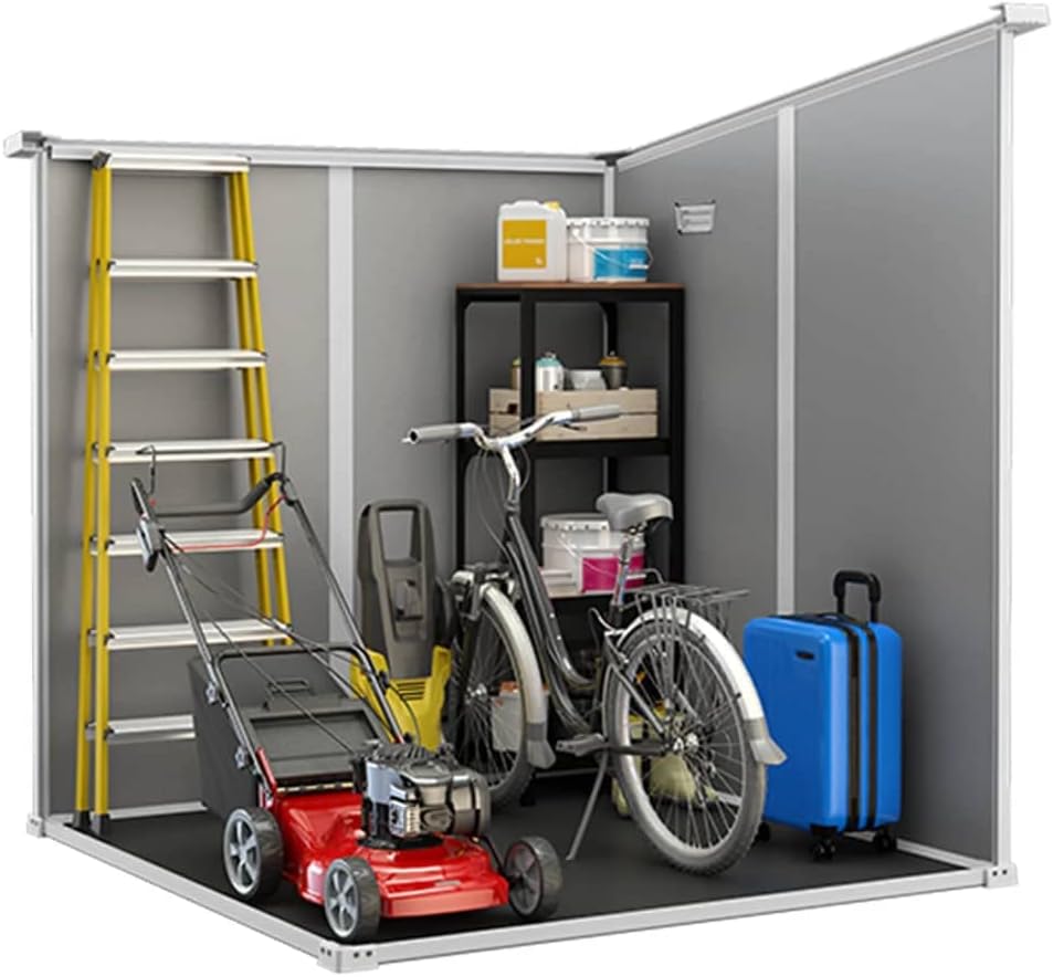 Pakevo™ | 6x4ft Resin Outdoor Storage Shed — Bikes, Tools & Garden Storage