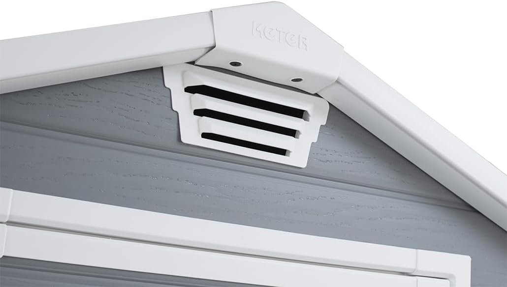 Pakevo™ | 6x5ft Outdoor Plastic Garden Storage Shed — Weatherproof Grey Garden Shed