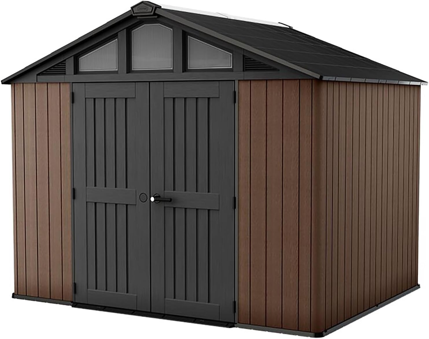 Pakevo™ | 10x15ft Stronghold Outdoor Storage Shed — Wood-Effect, Weatherproof & Steel-Reinforced