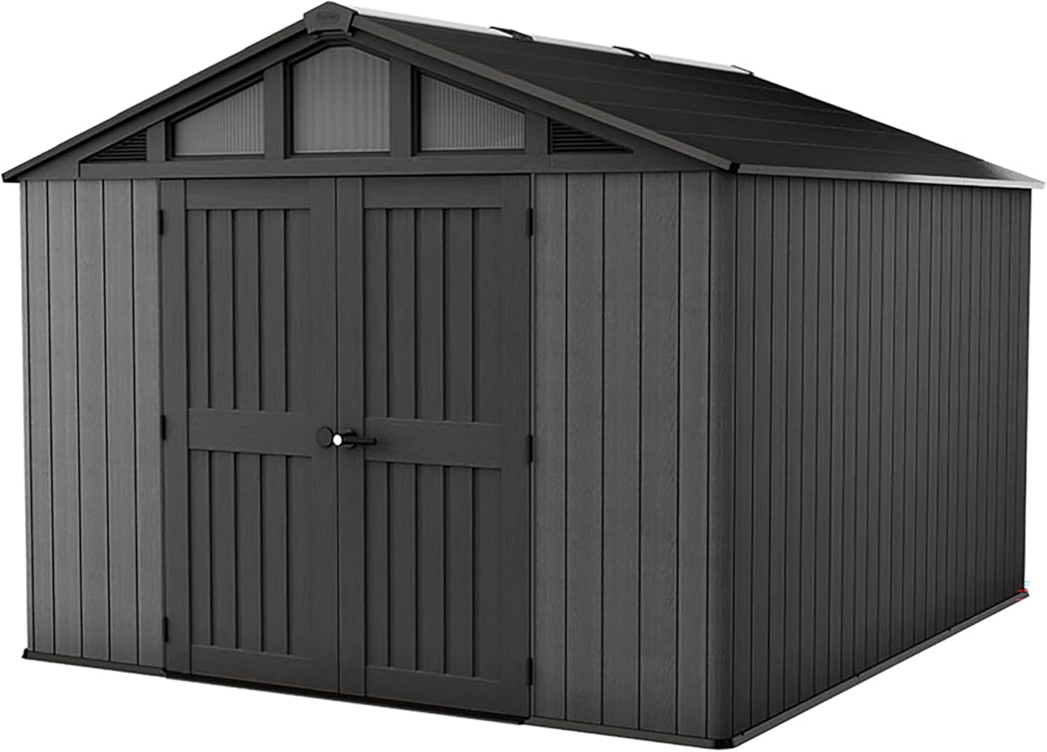 Pakevo™ | 10x15ft Stronghold Outdoor Storage Shed — Wood-Effect, Weatherproof & Steel-Reinforced