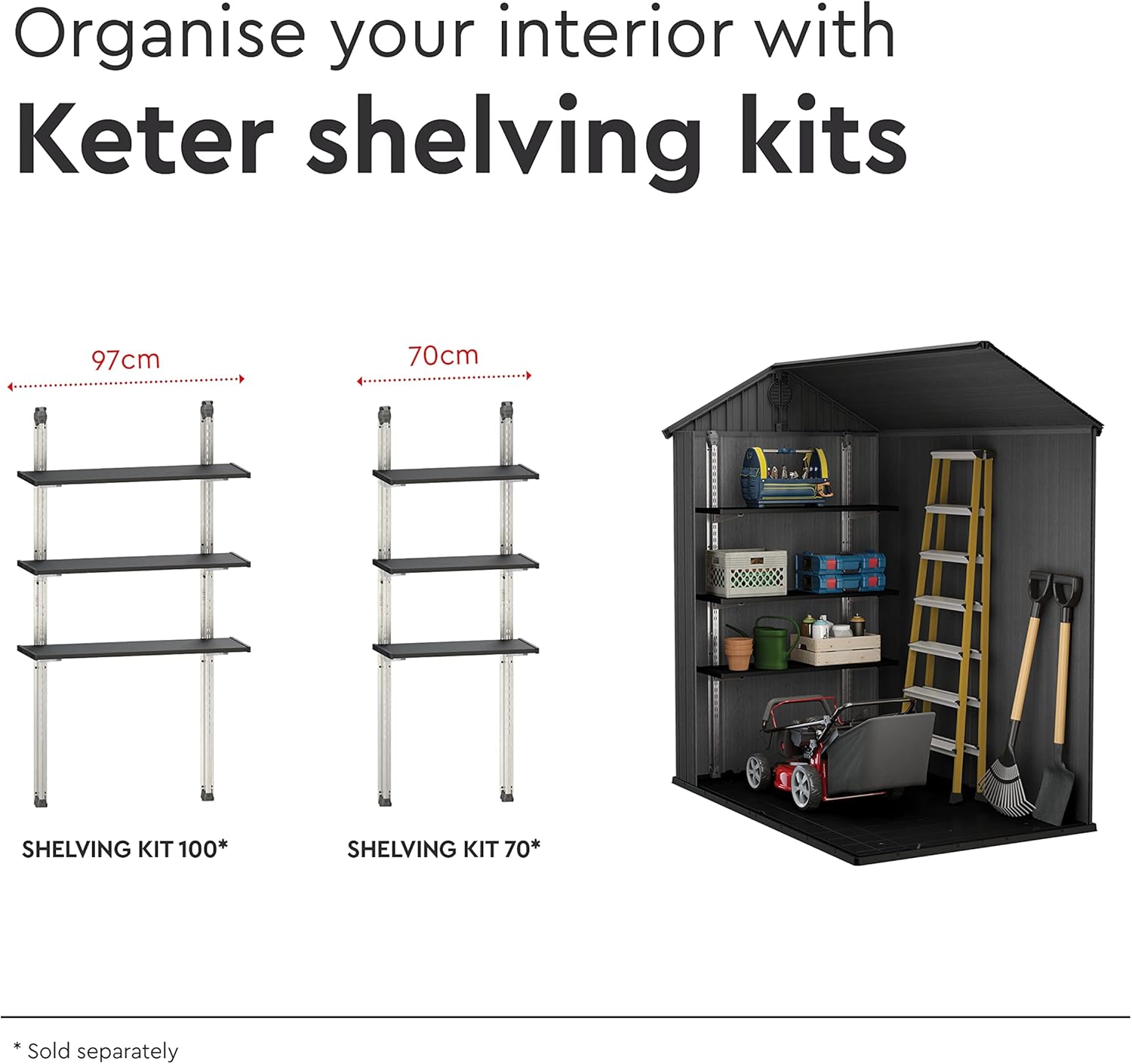 Pakevo™ | Darwin 6x4ft Double Door Garden Shed — Wood-Effect Outdoor Storage