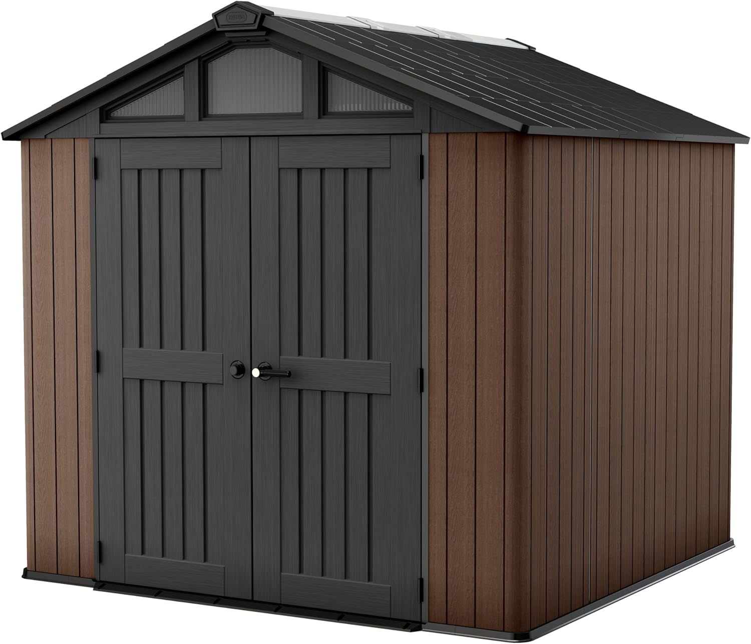 Pakevo™ | 10x15ft Stronghold Outdoor Storage Shed — Wood-Effect, Weatherproof & Steel-Reinforced