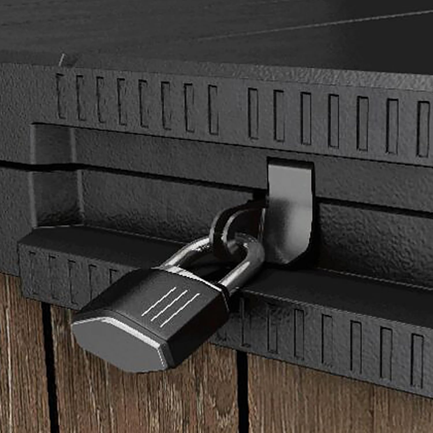 Pakevo™ | 1150L Outdoor Garden Storage Box — Lockable Weatherproof Resin Storage for Tools, Bins & BBQ