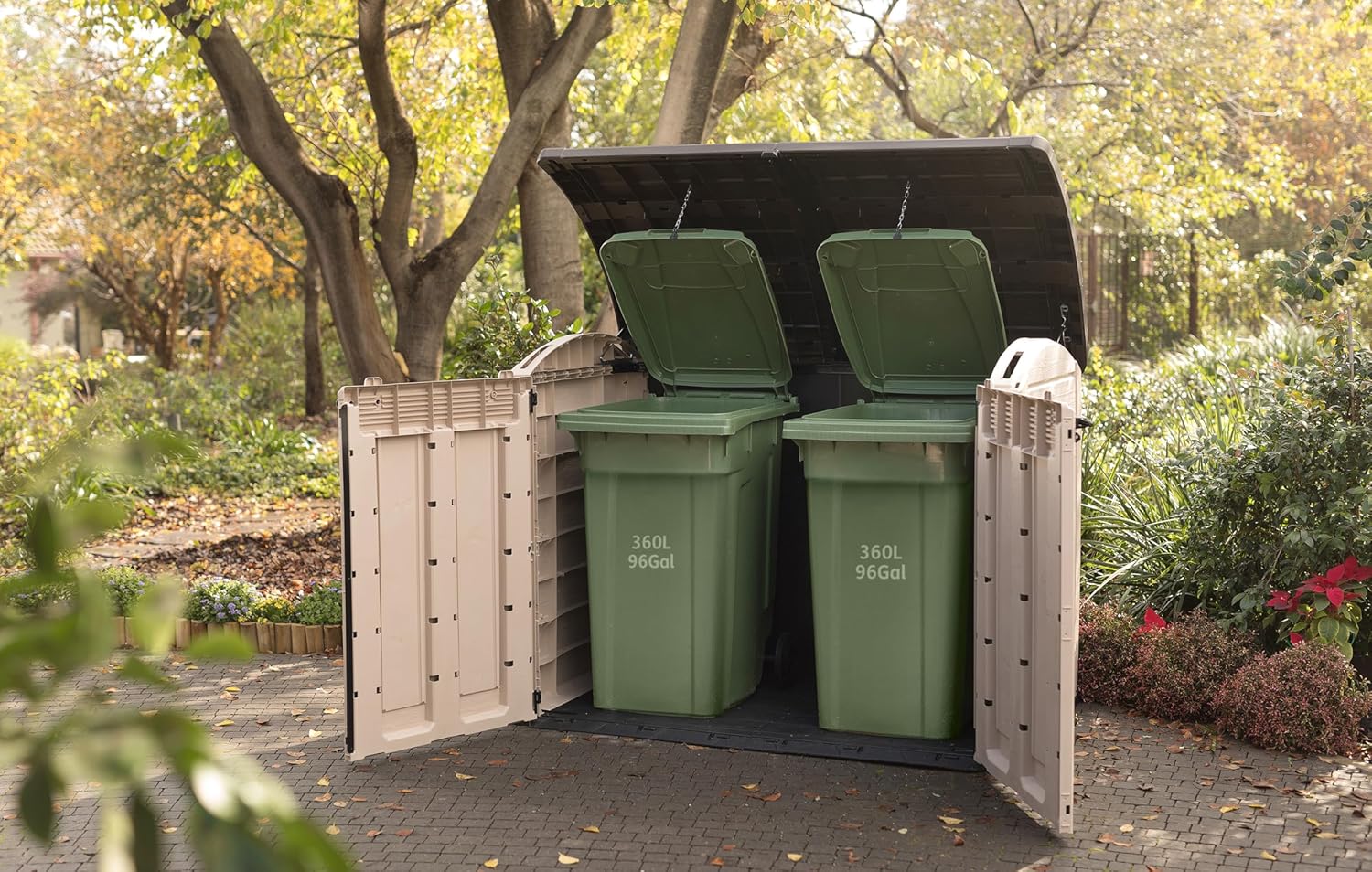 Pakevo™ | 2000L Resin Outdoor Storage Shed — Extra Large Garden Storage Box