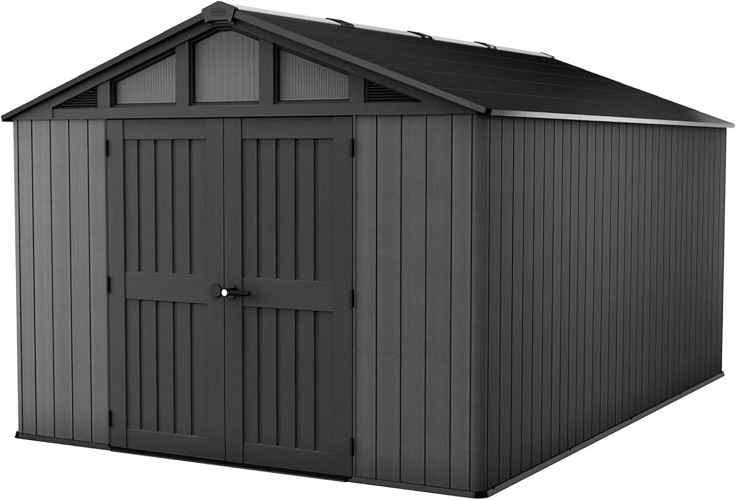 Pakevo™ | 10x15ft Stronghold Outdoor Storage Shed — Wood-Effect, Weatherproof & Steel-Reinforced