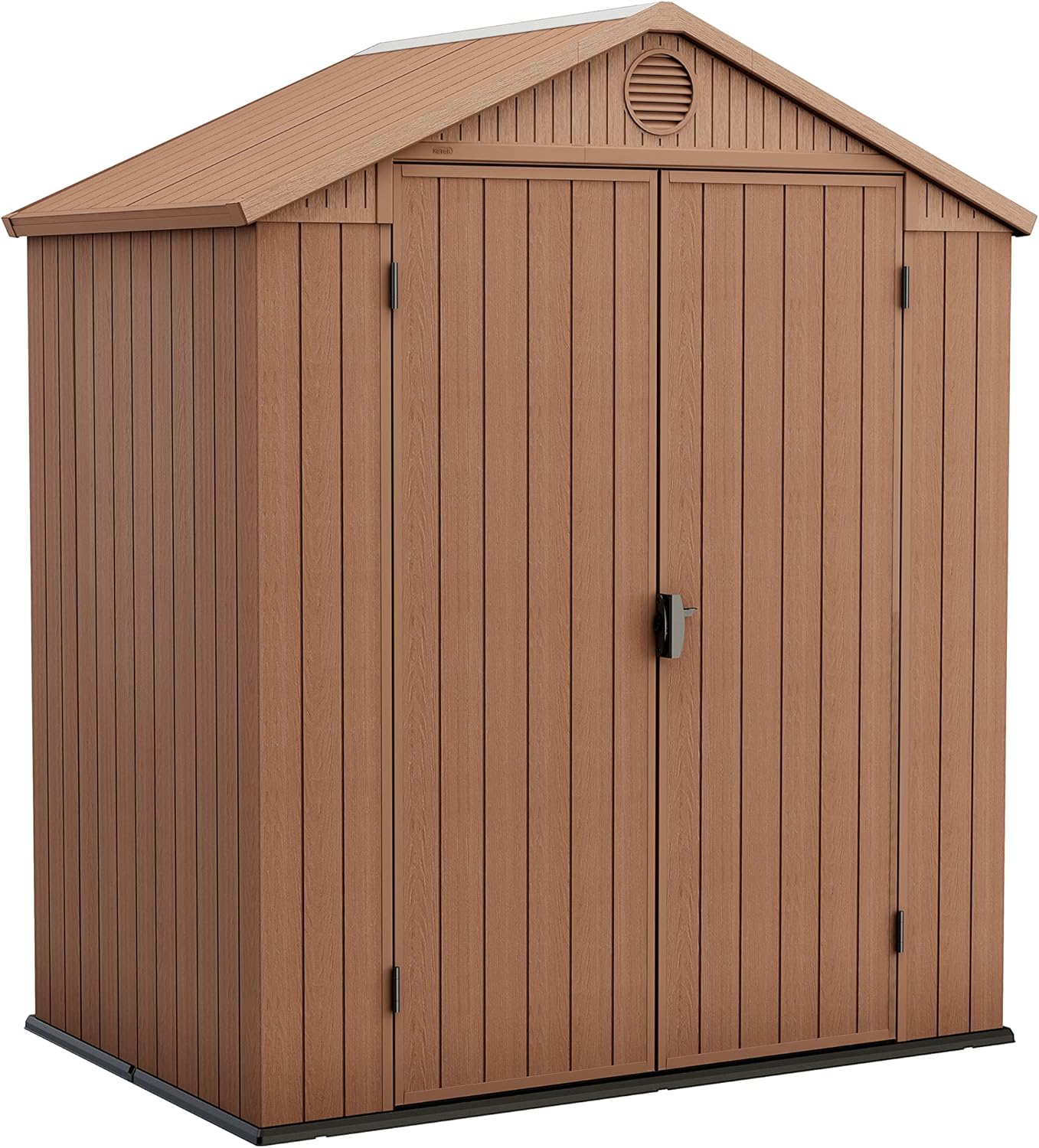 Pakevo™ | Darwin 6x4ft Double Door Garden Shed — Wood-Effect Outdoor Storage