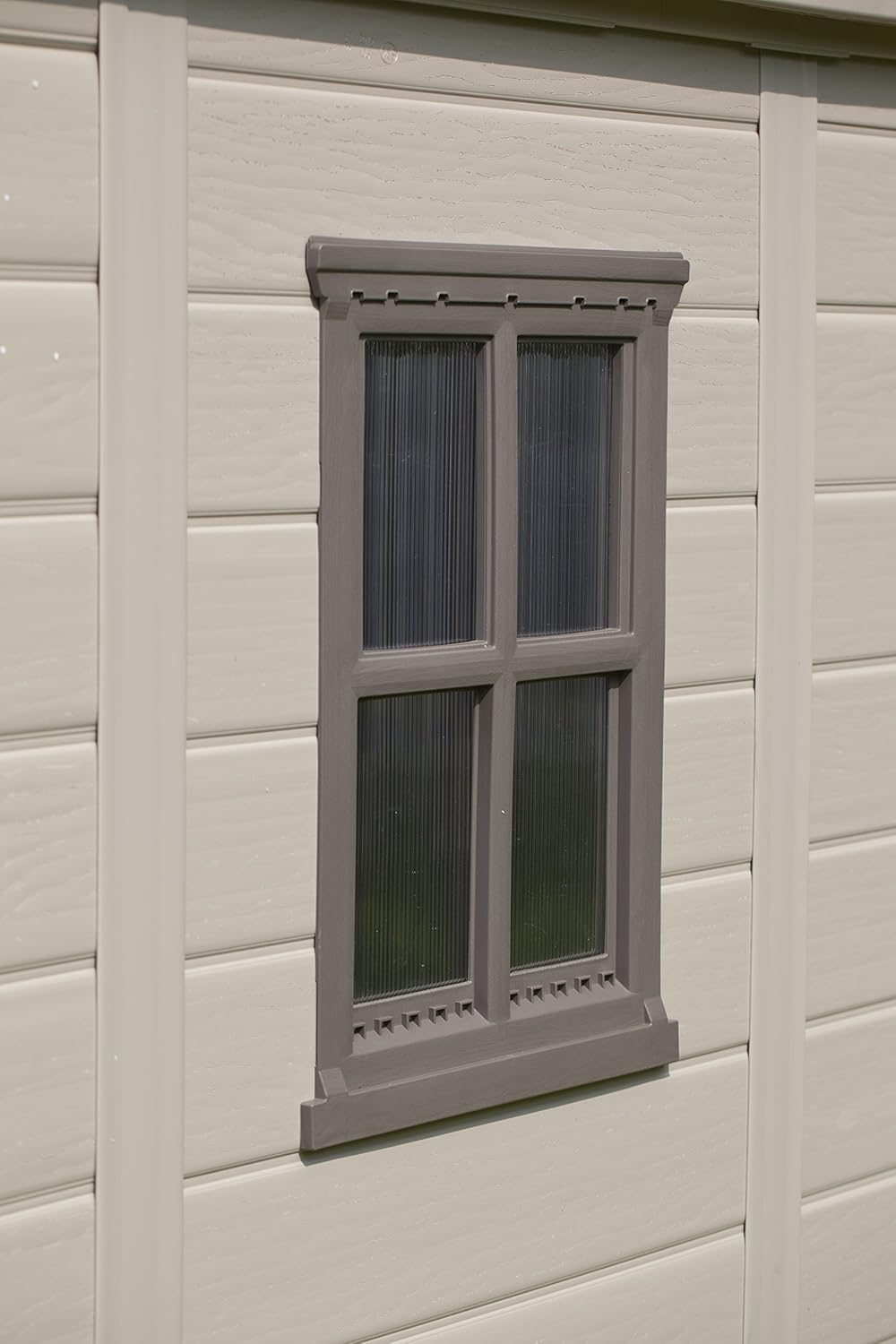 Pakevo™ | 8x11ft Factor Outdoor Garden Storage Shed — Beige Resin, Steel-Reinforced