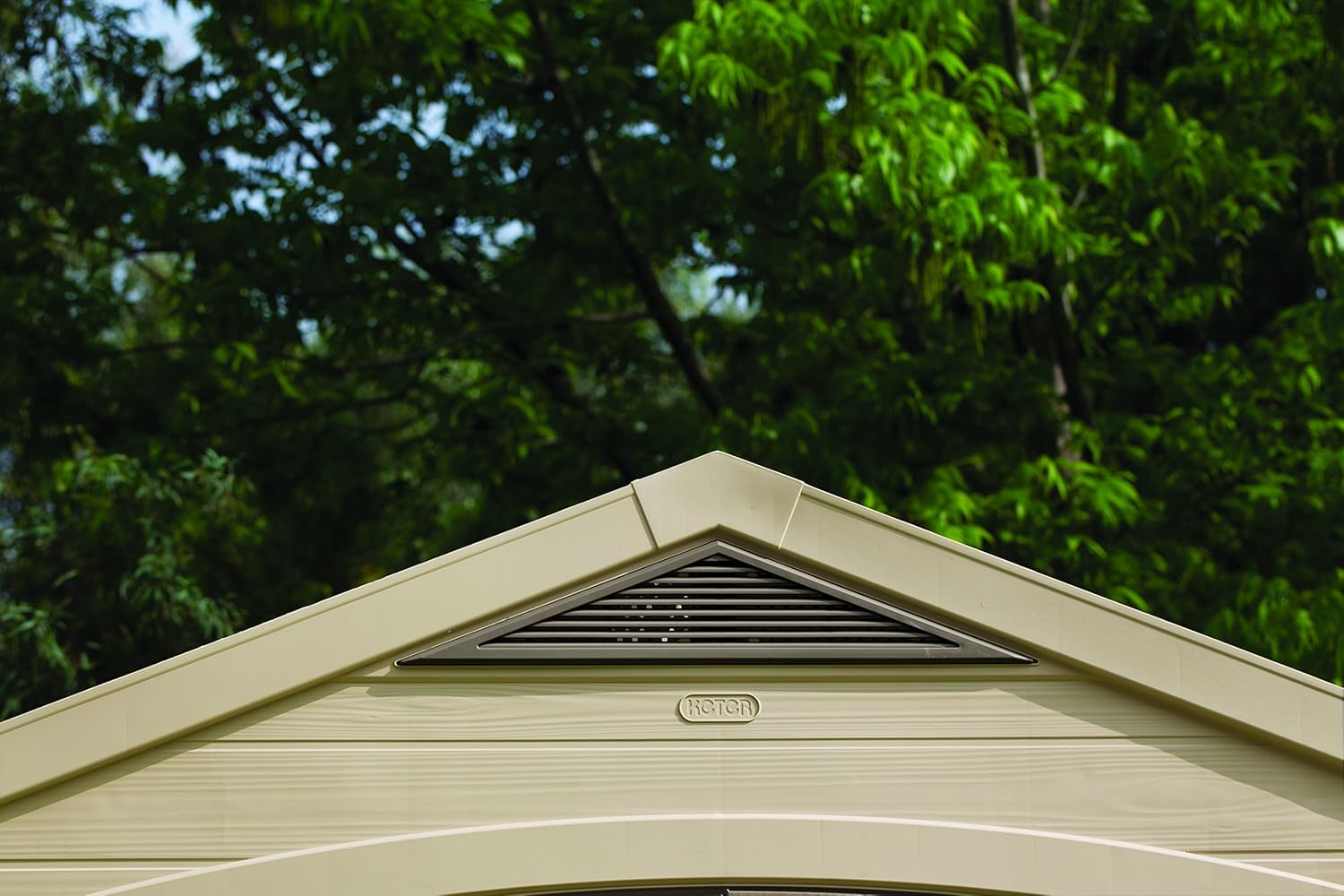 Pakevo™ | 8x11ft Factor Outdoor Garden Storage Shed — Beige Resin, Steel-Reinforced
