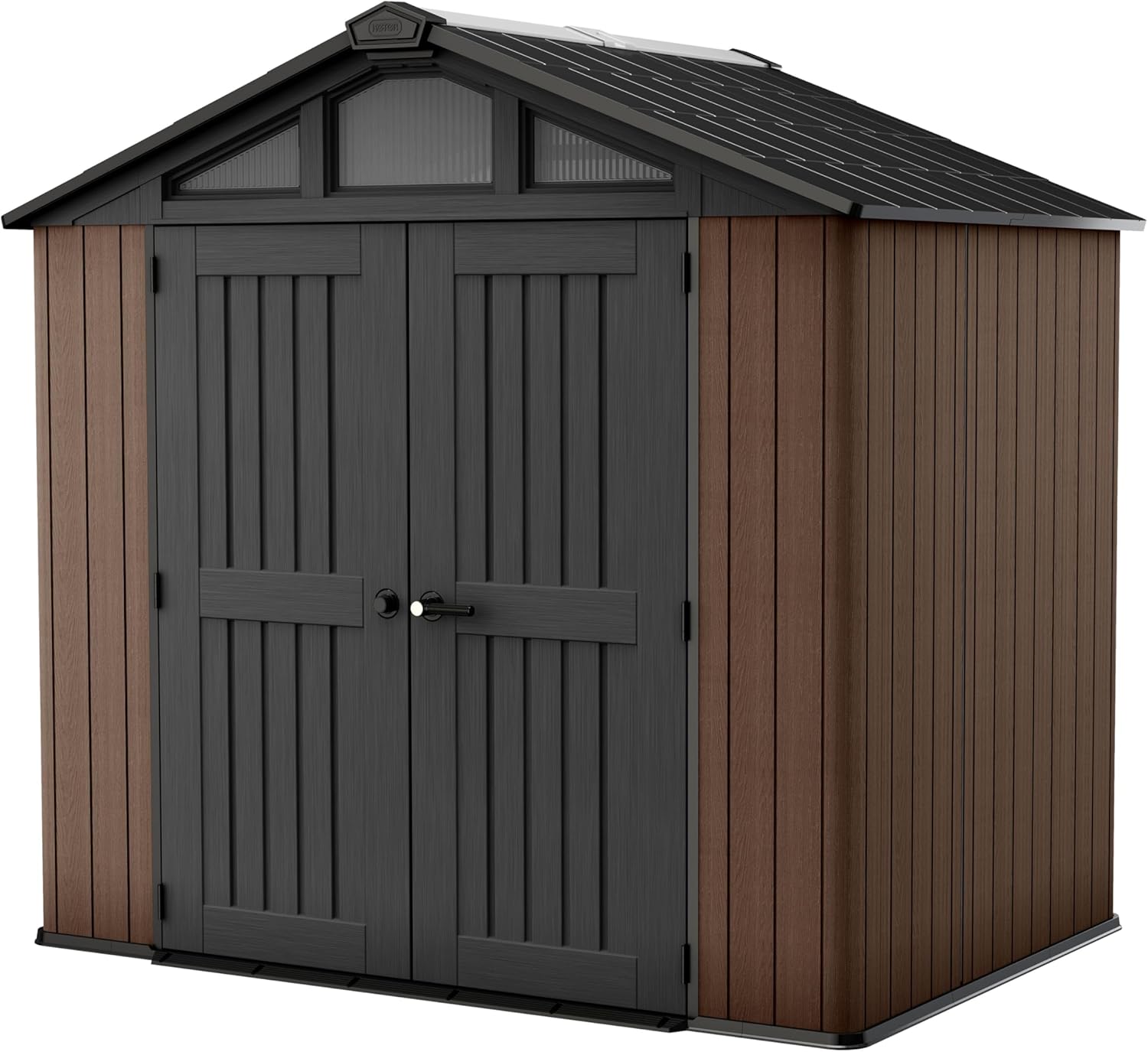 Pakevo™ | 10x15ft Stronghold Outdoor Storage Shed — Wood-Effect, Weatherproof & Steel-Reinforced